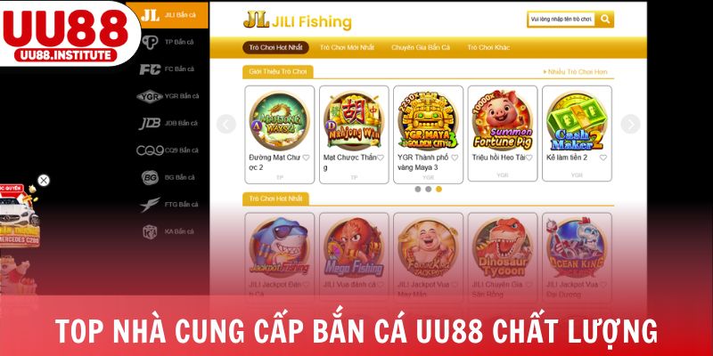 Top những nhà cung cấp game bắn cá UU88 chất lượng